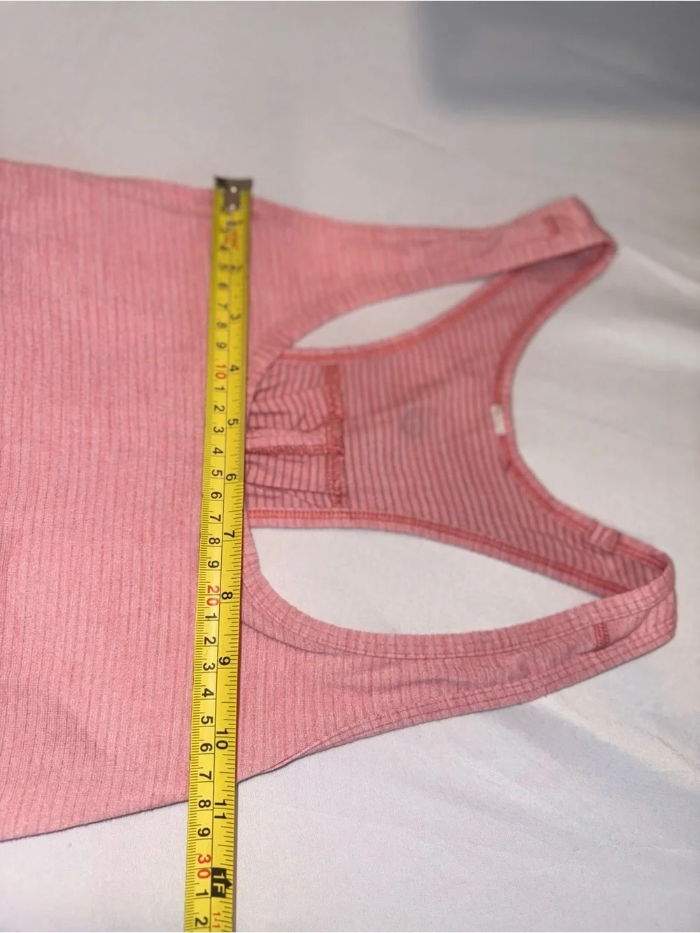 Lululemon Women's Pink Strip Racerback Tank Top Size 6 / Small